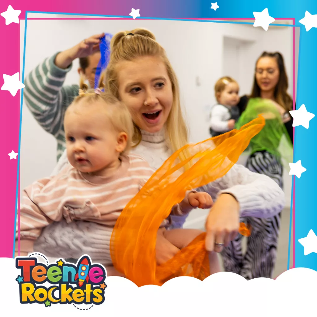Baby and toddler first birthday party entertainment Essex Teenie Rockets sensory music party