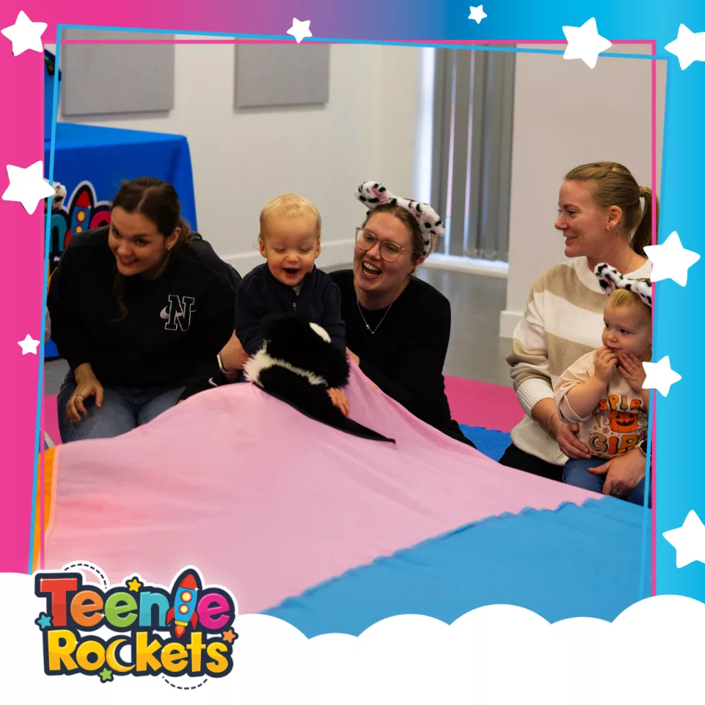 Baby and toddler first birthday party entertainment Essex Teenie Rockets sensory music party